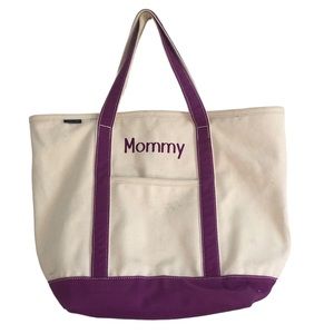 Lands End Open Top Canvas Tote Bag | Size Large